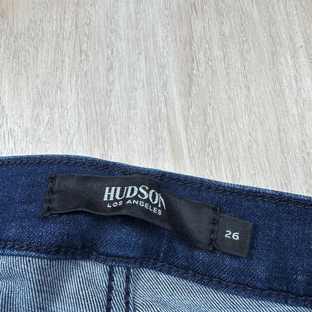Hudson Nico Super Skinny Mid Rise Blue Dark Wash Casual Denim Jeans Women's 26 - Picture 13 of 16